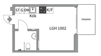 Saltsjö-boo - 1rok - tillsv - 10.350kr/mån