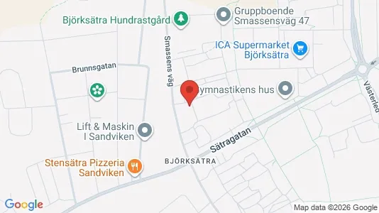 Lägenheter att hyra i Sandviken - kort over placeringen