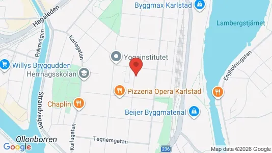Lägenheter att hyra i Karlstad - kort over placeringen