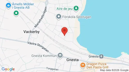 Lägenheter att hyra i Gnesta - kort over placeringen