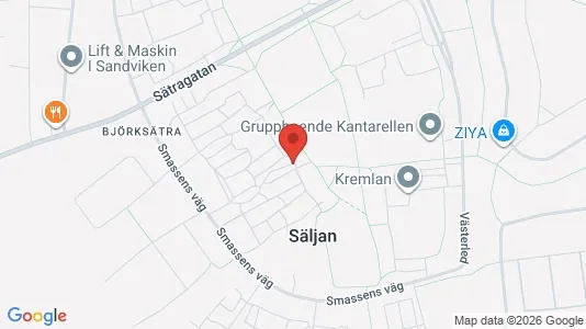 Lägenheter att hyra i Sandviken - kort over placeringen