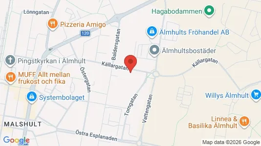 Lägenheter att hyra i Älmhult - kort over placeringen