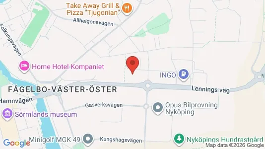 Lägenheter att hyra i Nyköping - kort over placeringen