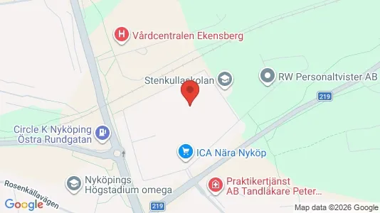 Lägenheter att hyra i Nyköping - kort over placeringen