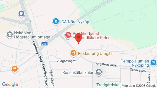 Lägenheter att hyra i Nyköping - kort over placeringen
