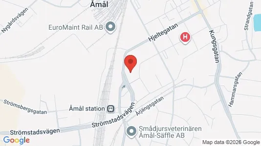 Lägenheter att hyra i Åmål - kort over placeringen