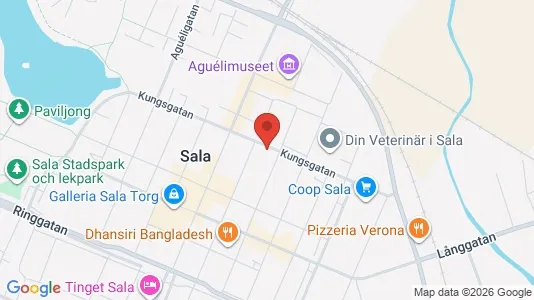 Lägenheter att hyra i Sala - kort over placeringen