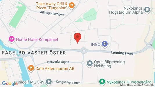 Lägenheter att hyra i Nyköping - kort over placeringen