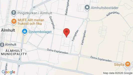 Lägenheter att hyra i Älmhult - kort over placeringen