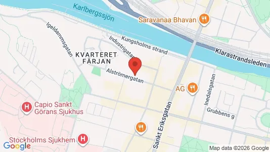 Rum att hyra i Kungsholmen - kort over placeringen
