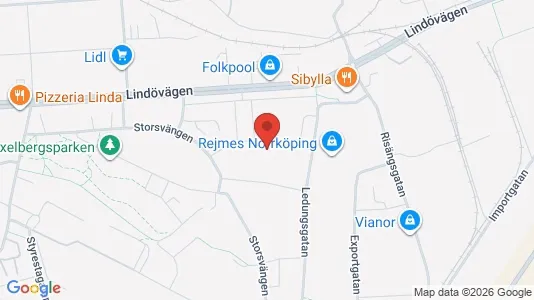 Lägenheter att hyra i Norrköping - kort over placeringen