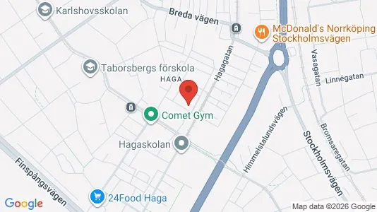 Lägenheter att hyra i Norrköping - kort over placeringen
