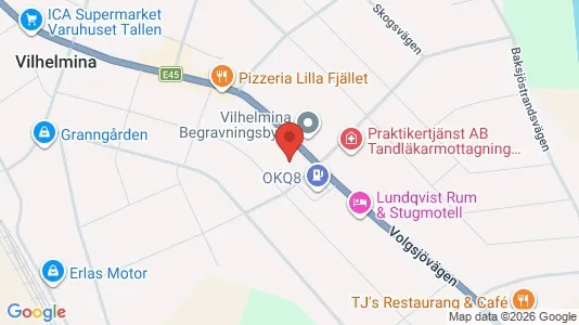 Lägenheter att hyra i Vilhelmina - kort over placeringen