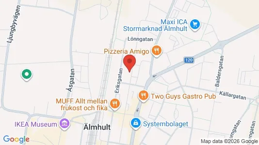 Lägenheter att hyra i Älmhult - kort over placeringen