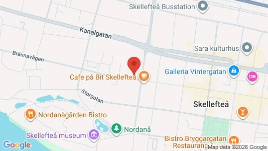 Lägenheter att hyra i Skellefteå - kort over placeringen