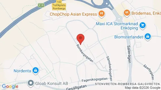 Lägenheter att hyra i Enköping - kort over placeringen