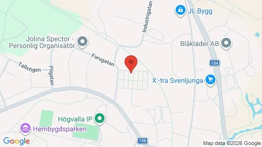 Lägenheter att hyra i Svenljunga - kort over placeringen