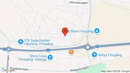 Lägenheter att hyra i Finspång - kort over placeringen