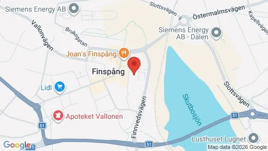 Lägenheter att hyra i Finspång - kort over placeringen