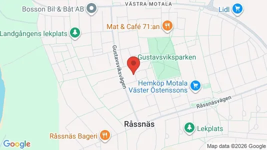 Lägenheter att hyra i Motala - kort over placeringen