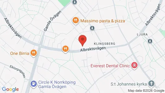 Lägenheter att hyra i Norrköping - kort over placeringen