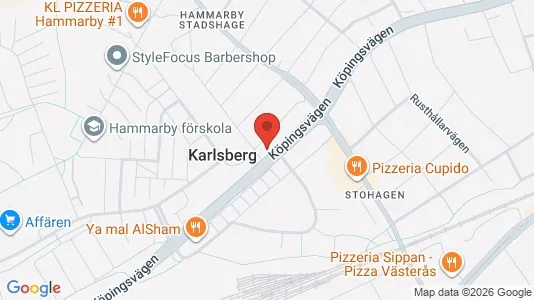 Lägenheter att hyra i Västerås - kort over placeringen