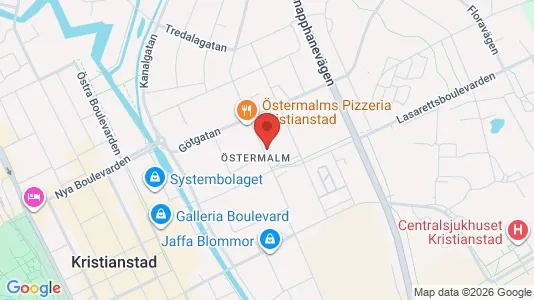 Lägenheter att hyra i Kristianstad - kort over placeringen