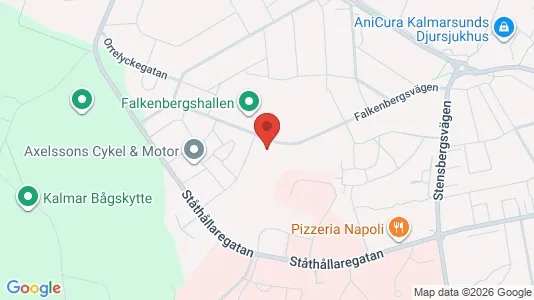 Lägenheter att hyra i Kalmar - kort over placeringen