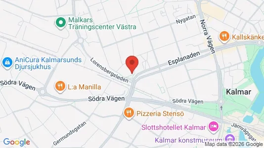 Lägenheter att hyra i Kalmar - kort over placeringen