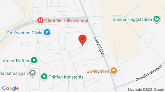 Lägenheter att hyra i Gävle - kort over placeringen