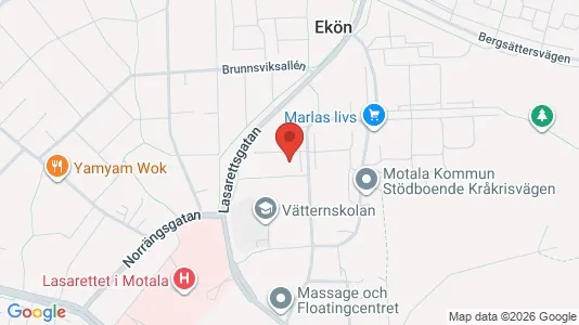 Lägenheter att hyra i Motala - kort over placeringen
