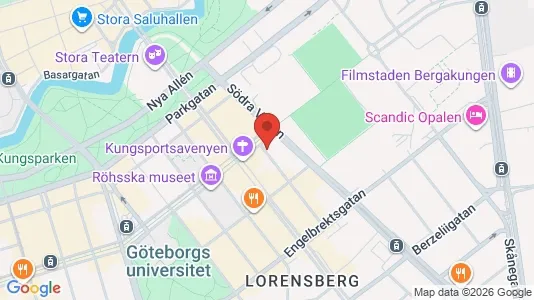 Lägenheter att hyra i Göteborg Centrum - kort over placeringen