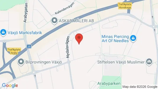 Lägenheter att hyra i Växjö - kort over placeringen