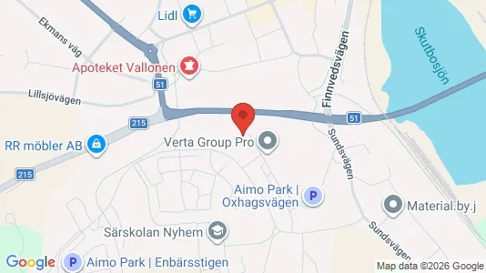 Lägenheter att hyra i Finspång - kort over placeringen