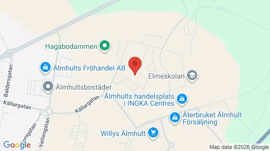 Lägenheter att hyra i Älmhult - kort over placeringen