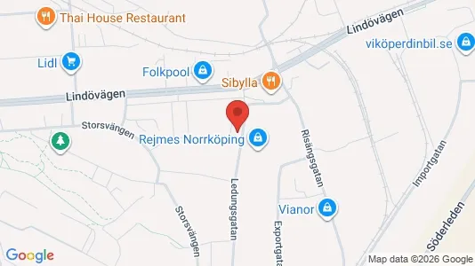 Lägenheter att hyra i Norrköping - kort over placeringen