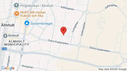 Lägenheter att hyra i Älmhult - kort over placeringen