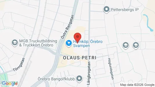 Lägenheter att hyra i Örebro - kort over placeringen