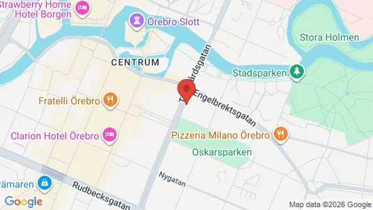 Lägenheter att hyra i Örebro - kort over placeringen