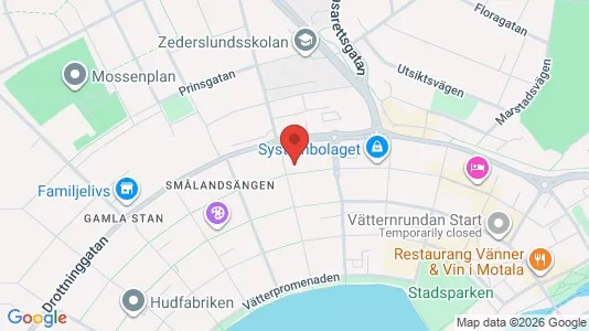 Lägenheter att hyra i Motala - kort over placeringen