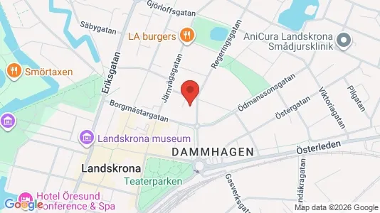 Lägenheter att hyra i Landskrona - kort over placeringen