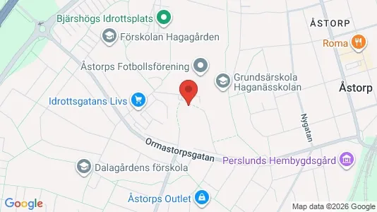 Lägenheter att hyra i Åstorp - kort over placeringen