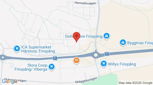 Lägenheter att hyra i Finspång - kort over placeringen