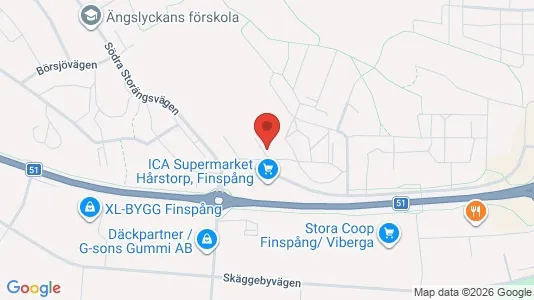 Lägenheter att hyra i Finspång - kort over placeringen