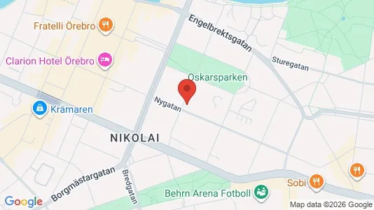 Lägenheter att hyra i Örebro - kort over placeringen