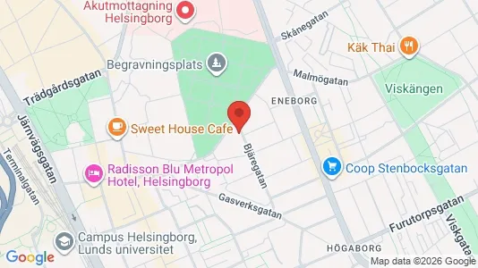 Lägenheter att hyra i Helsingborg - kort over placeringen