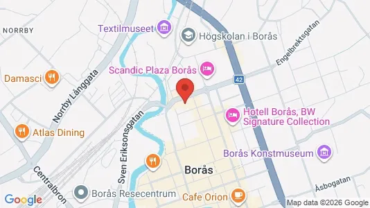 Lägenheter att hyra i Borås - kort over placeringen