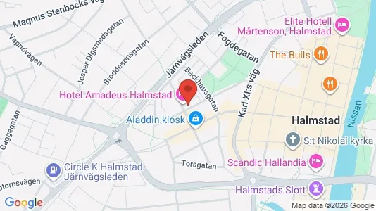 Lägenheter att hyra i Halmstad - kort over placeringen