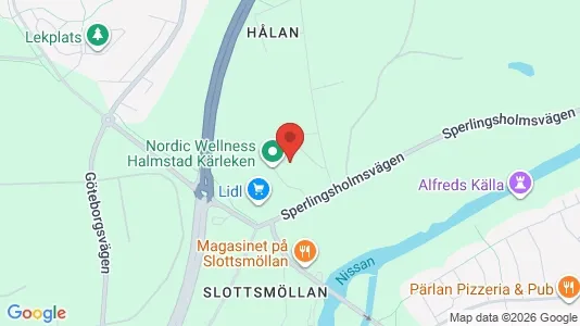 Lägenheter att hyra i Halmstad - kort over placeringen