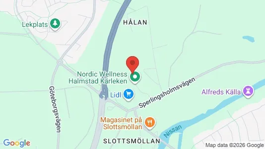 Lägenheter att hyra i Halmstad - kort over placeringen